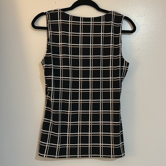 1954- Calvin Klein Black & White Plaid Tank Top – Women’s Size M - Picture 3 of 5